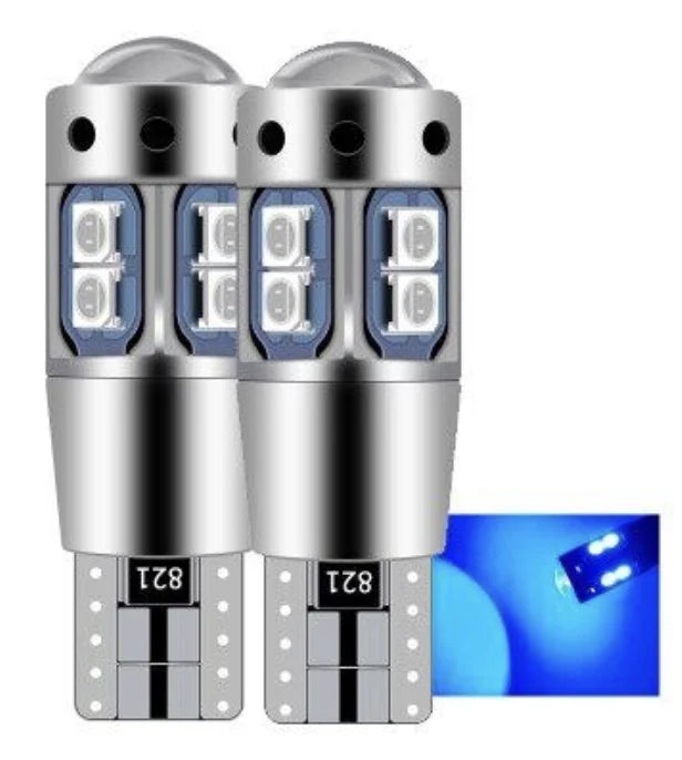 2Pcs Super Brigh T10 W5W 168 192 Led Tail Light White 3030 10SMD 12V Car Led Auto Lamp CANBUS NO Error Car Marker Parking Bulb