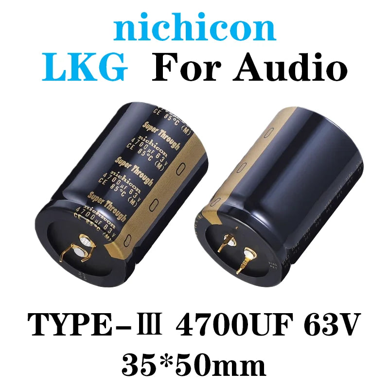 nichicon LKG 25V 35V 50V 63V 100V TYPE Super Through Audio capacitor 1000UF 2200UF 4700UF 6800UF 8200UF 10000UF 12000UF 22000UF