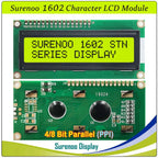 Surenoo 1602 16X2 162 5V 4-Bit 8-Bit Parallel Character LCD Module Display Screen Panel LCM STN Yellow Green Blue White Sky Blue