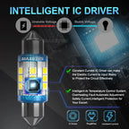 2x Festoon C5W C10W 3030 Chip Bulb Canbus 31mm/36mm/39mm/41mm Car LED Lamp Interior Dome Reading License Plate Lights 6000K