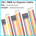 10Pcs ZH1.5MM to Dupont cable electronic wire-2P/3P/4P/5P/6 Pin To 2.54mm Dupont Female Wire Connector Color Cable