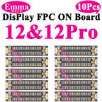 10Pcs LCD Display FPC Connector On Motherboard Screen Logic Board For iPhone 14 13 15 Pro Max Plus 11 12Promax 13Pro XR X XS
