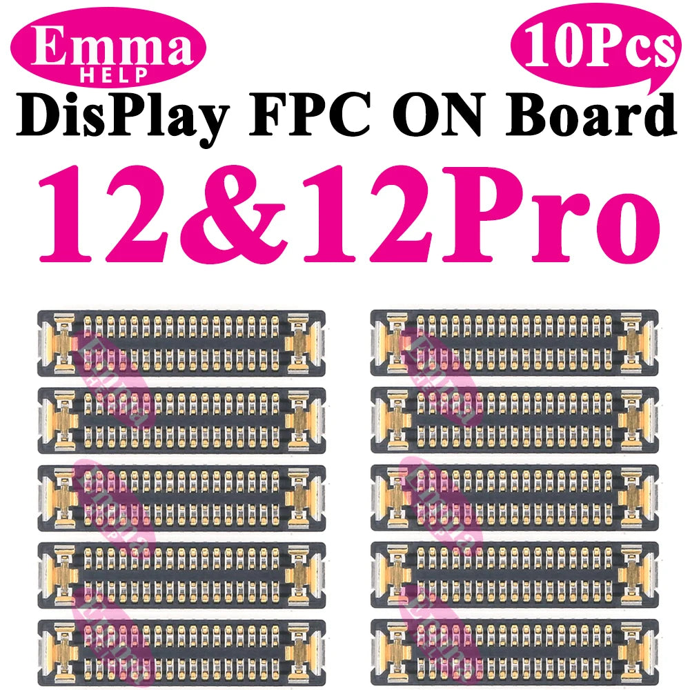 10Pcs LCD Display FPC Connector On Motherboard Screen Logic Board For iPhone 14 13 15 Pro Max Plus 11 12Promax 13Pro XR X XS