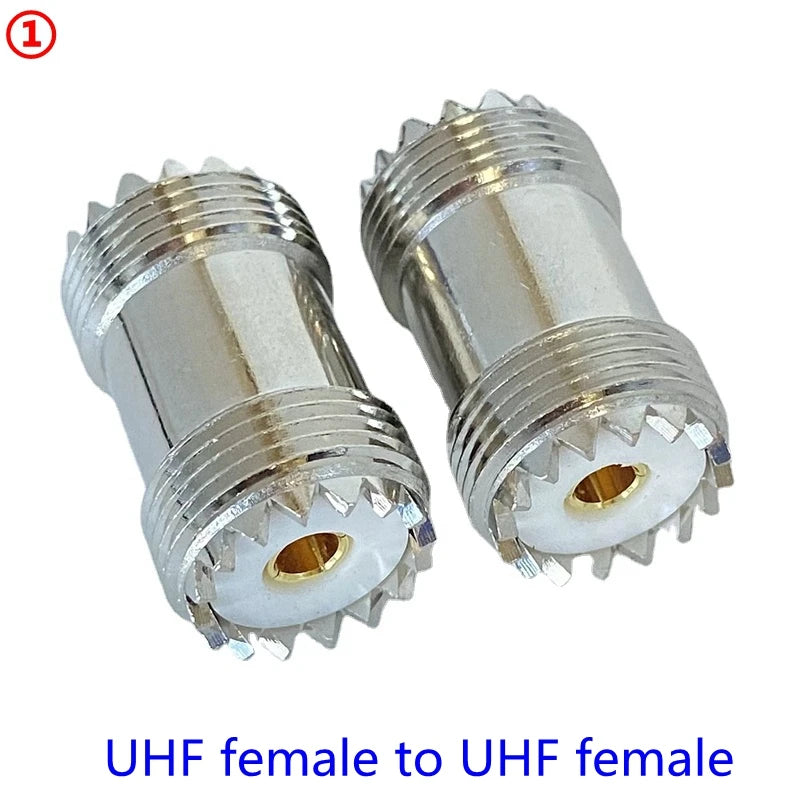 1Pcs SO239 UHF Female Jack To SO239 PL259 UHF Male Female Straight Connector UHF To UHF Female RF Fast Delivery Brass Copper