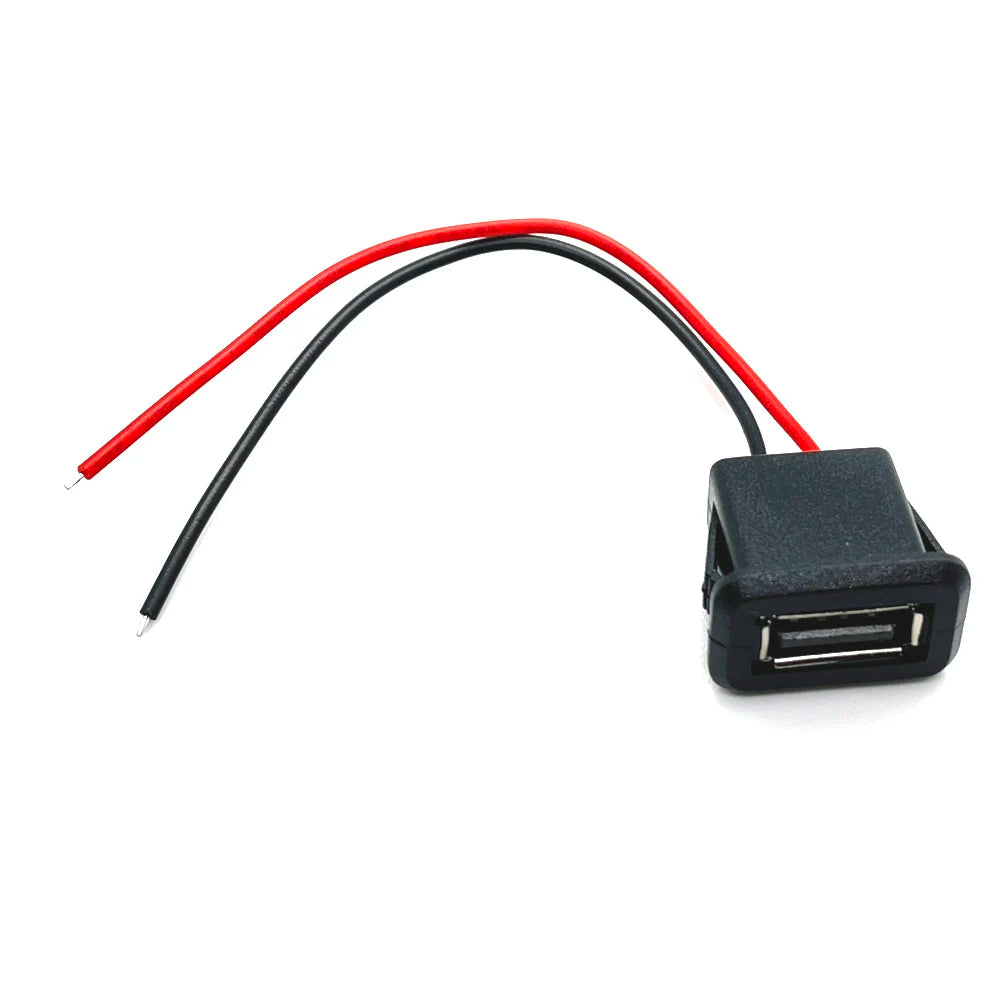 1pcs USB-C Type 6Pin Waterproof USB Connector Direct Compression Female Base Female Socket Charging Interface With Welding Wire