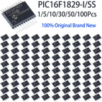 1/5/10/30/50/100Pcs Original Microchip PIC16F1829-I/SS SSOP20 Package 8 Bit PIC Microcontroller Integrated Circuit MCU Chip