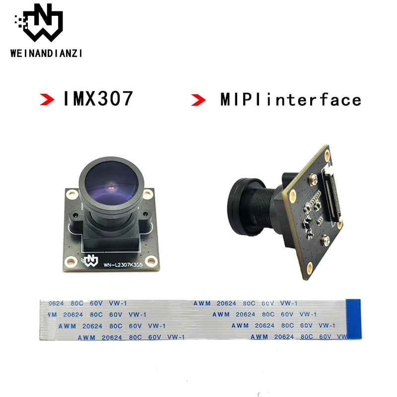HD 1080P 1920*1080 MIPI Camera Module IMX307 1/2.8 Sensor Field of View 140° Wide Angle 60fps 24PIN Interface CSI