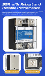 CG 1PCS Single-phase Solid State Relay Input 3-32VDC Output 24-480VAC DC to AC/DC to DC/AC to AC SSR 10/25/40A Module Relay