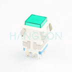25PCS KD2 Push Button Switch Momentary Latching Square With Full Surface Light LED Indicator 8PIN 3A/250V 6A/125V