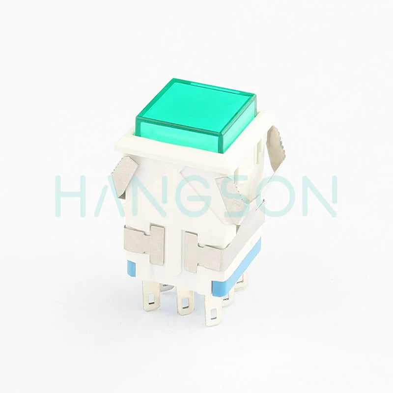 25PCS KD2 Push Button Switch Momentary Latching Square With Full Surface Light LED Indicator 8PIN 3A/250V 6A/125V