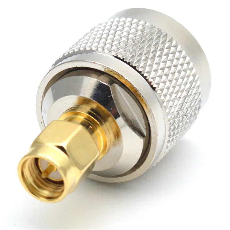 RF Coaxial N to SMA Connector N Male to SMA Male Plug Adapter Brass NJ - SMAJ