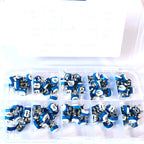 100PCS/Box RM065 Potentiometer Variable Resistors Kit 500 Ohm -1M Ohm Trimmer Potentiometer Adjustable Resistors Set 1K 10K 100K