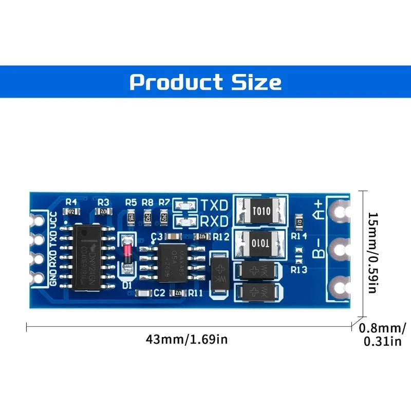 5/10Pcs TTL To RS485 Module 485 To Serial UART Level Mutual Conversion 3.3V-5.0V Hardware Automatic Flow Control Module