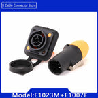 2pcs 3Pins Waterproof IP65 Grade Locking Powercon Male Plug Jack Female Chassis Socket Cable Wire Connector