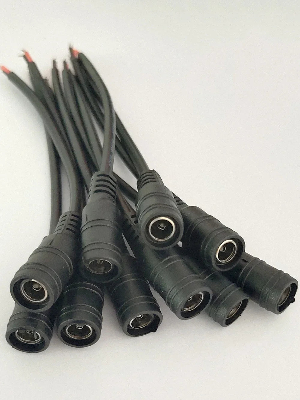 10pcs/lot Male Female DC Cable Power Adapter Connector 5.5x2.1mm Plug Adapter Wire for TV Camera LED Strip Tape Light wholesale