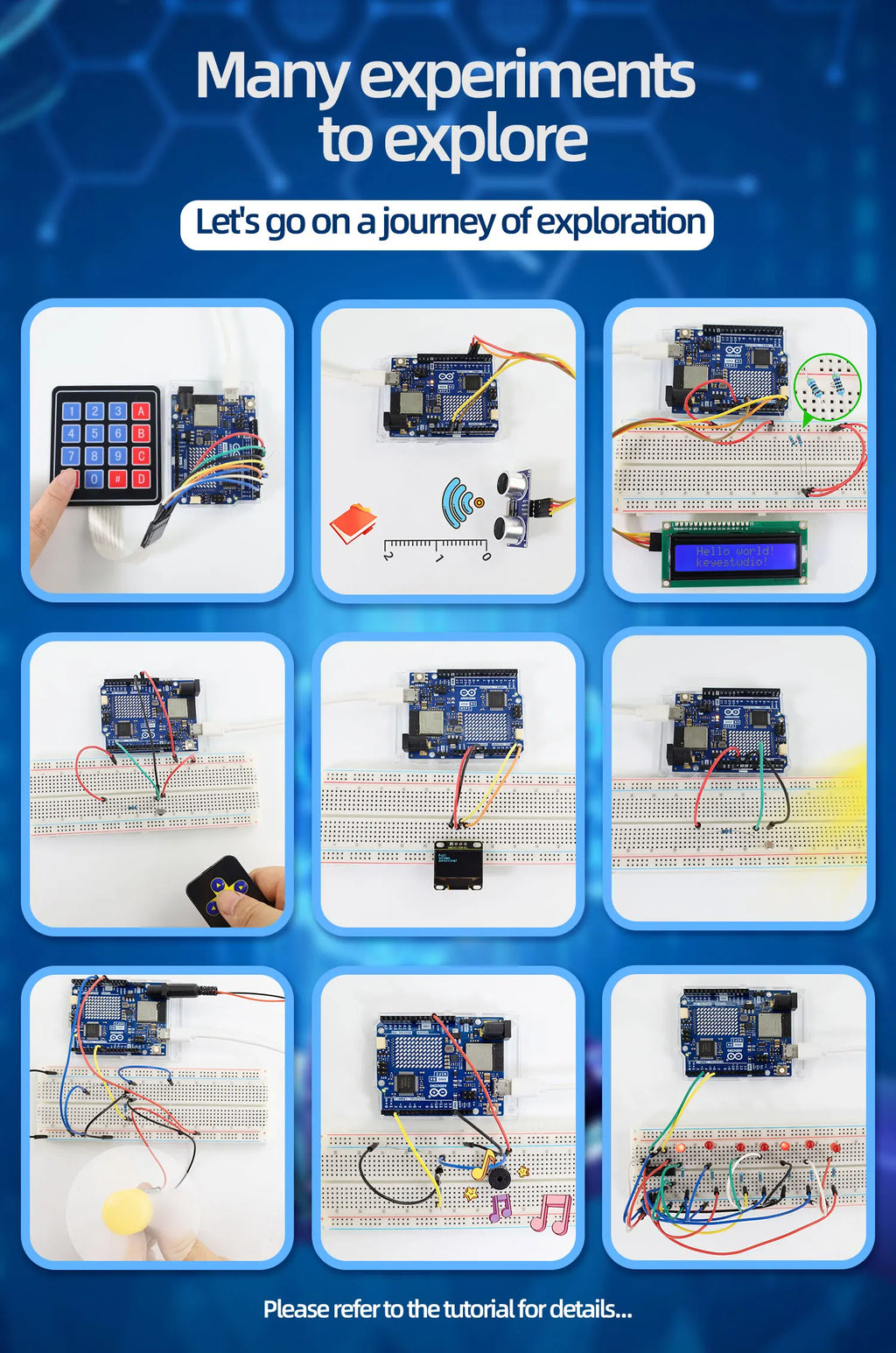 Keyestudio STEM IOT Smart Living Starter Kit For Original Arduino Uno R4 WIFI Or Minima Board DIY Educational Kit+60 Projects