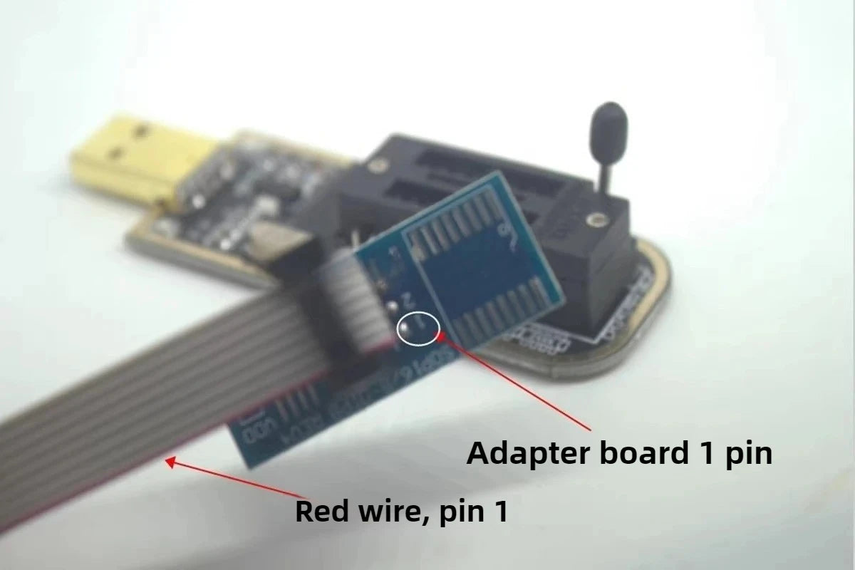 1PCS  CH341A CH341B 24 25 Series EEPROM Flash BIOS USB Programmer Module SOIC8 SOP8 Test Clip For EEPROM 93CXX / 25CXX / 24CXX