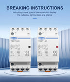 TOMZN TOCT1 4P 25A 4NO 4NC 2NC2NO 220V/230V 50/60Hz Din Rail Household AC Modular Contactor