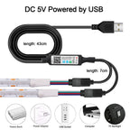 5V RGB COB LED Strip 576LEDs/m Bluetooh App IR Remote Control USB RGB LED Strip Flexible Tape for TV Backlight Room Decoration