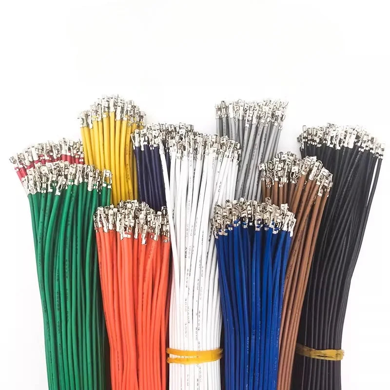 100pcs SH GH MX 1.0mm 1.25mm Single Double Head Terminal Crimp Colorful Electronic 10/15/20/30cm PVC Wire Without Housing