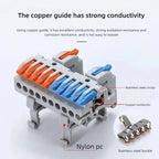 Wire Connector Electrical Cable Terminals Blocks Universal Quick Conductor Splitter Push-in LED Tool Mountable Rail Junction Box