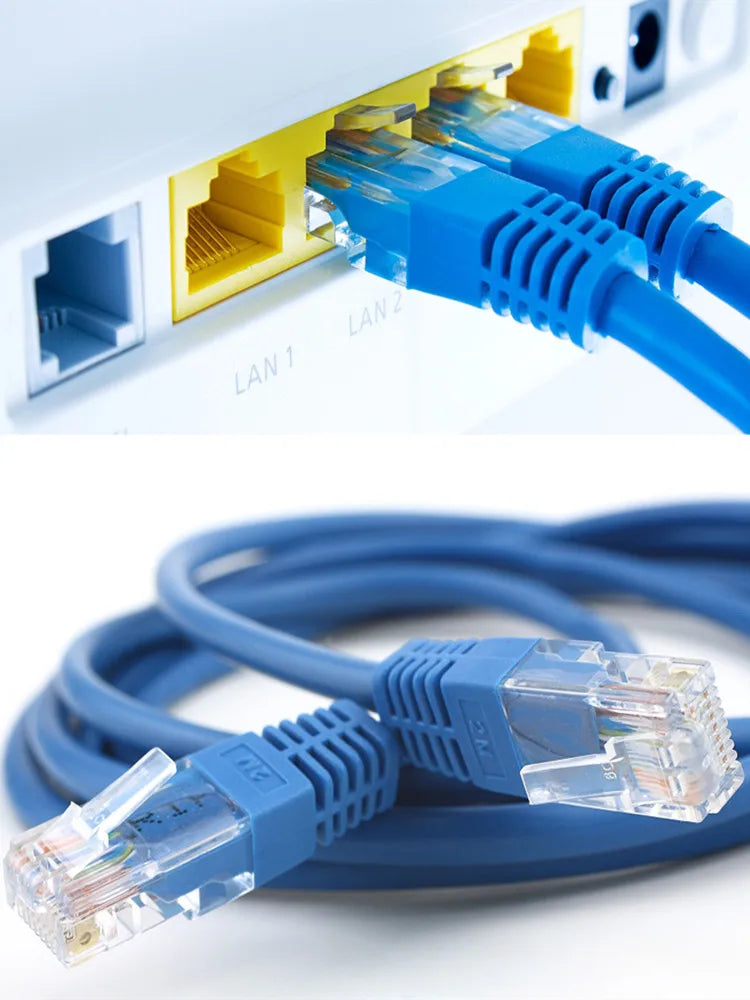 50/30PC RJ45 Ethernet Cables Module Plug Network Connector Crystal Heads Cat5 Gold Plated Network Cable Suitable for Computer TV