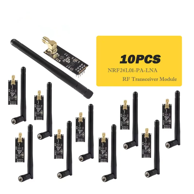 1-10PCS NRF24L01+PA+LNA 2.4G Wireless Module 1100-Meter Long-Distance With Antenna