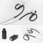 OKCSC 1 Pair Earphone Interface Conversion Pin Connector HIFI Headphone Plug MMCX JH HD580 3.5mm to 0.78mm Gold-plated Plug