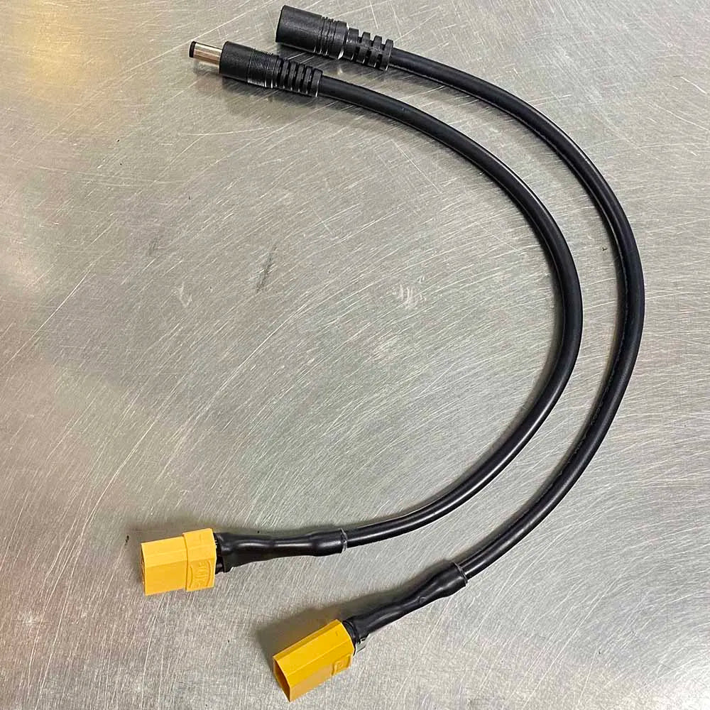 1Pcs XT90 Male/Female Connector To DC 5.5*2.1 5.5*2.5 14AWG 15A Power Cable Adaptor For Car Battery Charging Adapter Cables 30CM