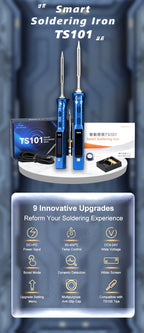 Original TS101 Soldering Iron 90W Mini Thermostat LCD Displays TS100 TS 101 Soldering Iron with PD Plug Tip Set Miniware