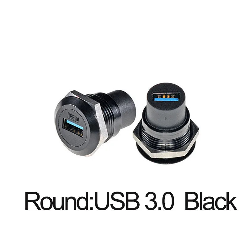 1PC Metal D Type Module RJ45 CAT6&USB 2.0/3.0&Type C&HDMI-Jack Socket Through Network Panel Mounting Electronic Connector