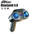 KEBIDUMEI Bluetooth 5.0 Car Adapter Cigarette Lighter USB PD QC3.0 Super Fast Charging Digital Display Charger Car Accessories