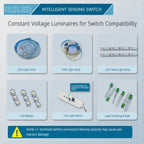 5V12V Mini Touch Sensor Switch Without Opening, Penetrating Wood Board, Glass Sensor, Copper Foil, Self-Adhesive Jog Reset