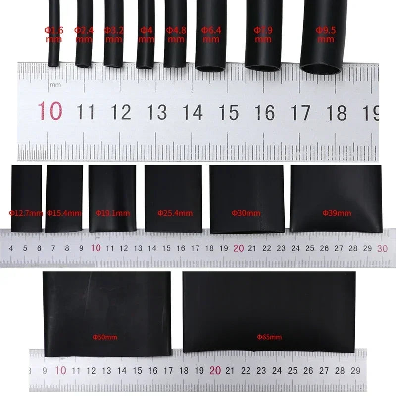 1~20M 3:1 Heat Shrink Tube With Glue Transparent 1.6/2.4/3.2/4.0/4.8/6.4/7.9/9.5/25.4/30/39mm Cable Repair Shrinkable Cover Case