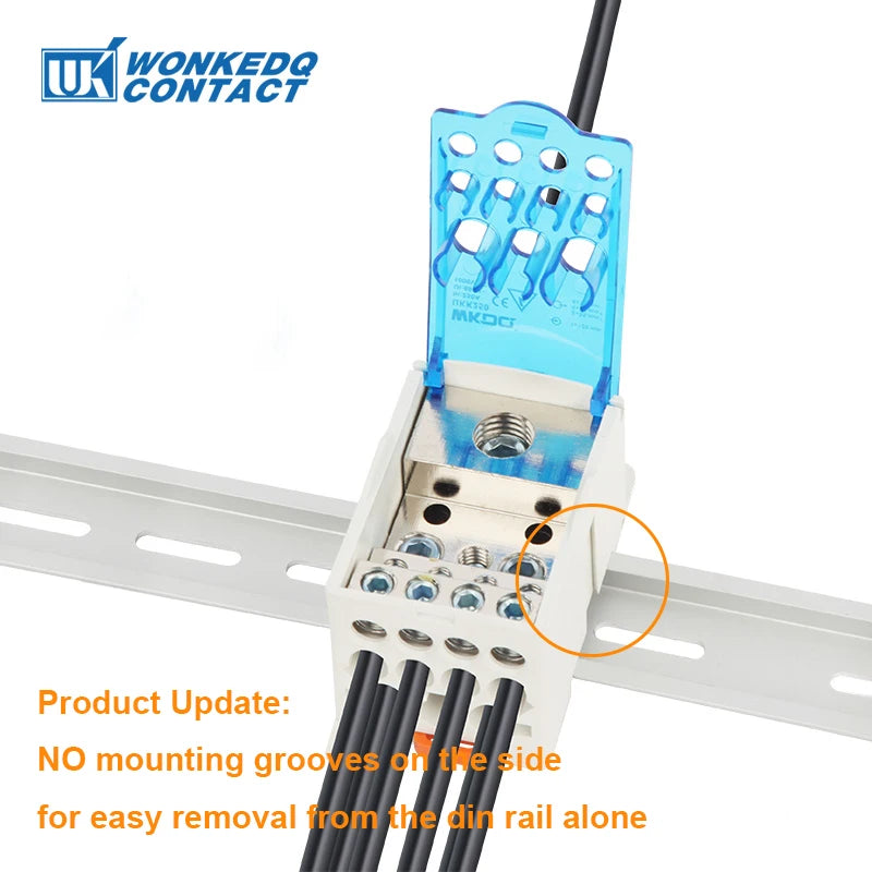 UKK Distribution Box One In Several Out Power Electrical Connector Junction Din Rail Terminal Block UKK80A/125A/160A/250A/400A