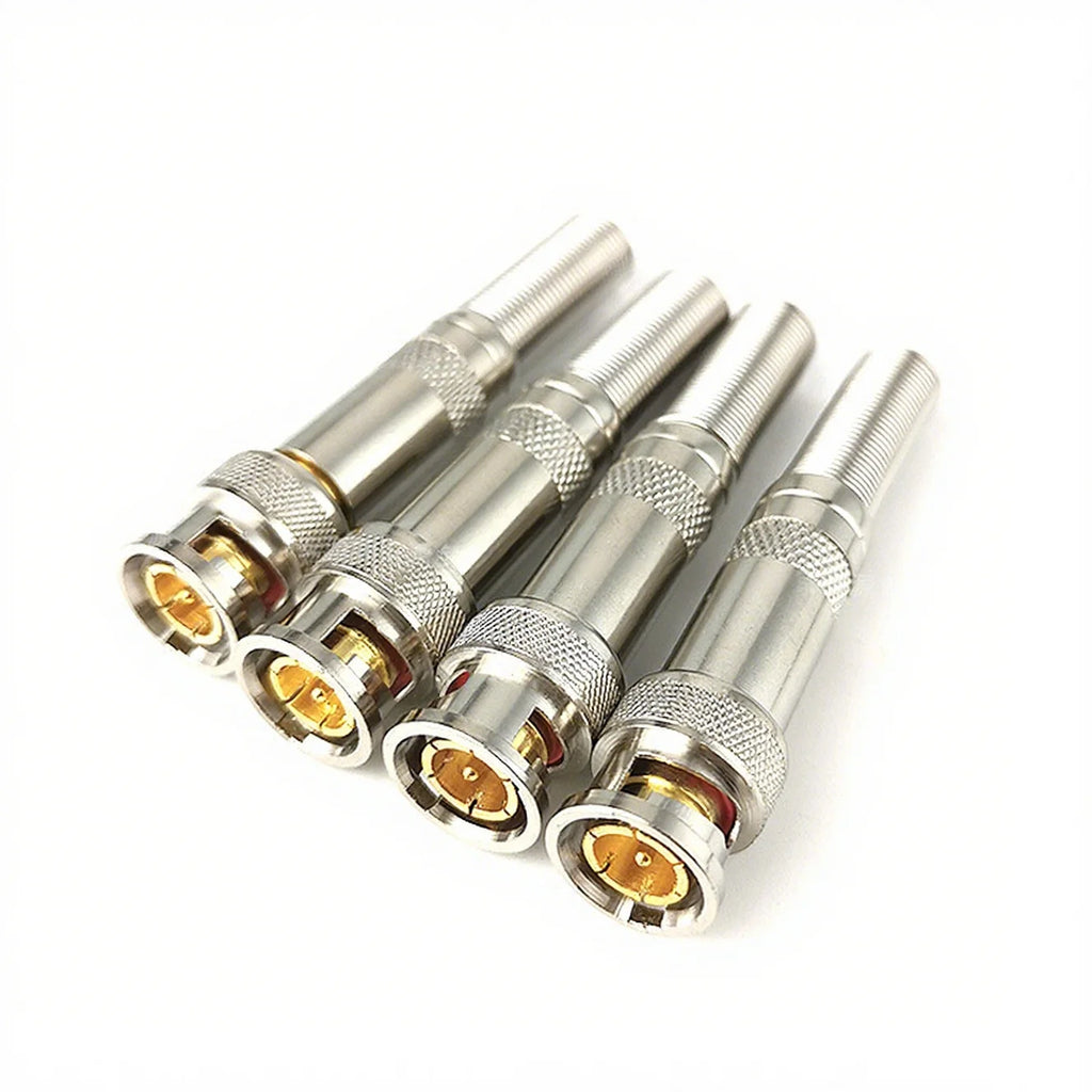 2/5/10pcs BNC Male Connector Solder Jack Copper Pin Coaxial Twist-on Adapter for CCTV Camera Surveillance Kit System D6