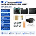 ZK-MT21 2.1-Channel Bluetooth 5.0 Digital Amplifier Module, 100W+50W+50W Subwoofer Audio Amplifier, High-Quality Amplifier Module, Supports Treble and Bass Adjustment, AUX + Bluetooth Input