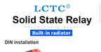 LCTC 10A 25A 40A DIN Rail Solid State Relay Single Phase SSR With Heatsink DC Control AC/ AC Control AC/ DC Control DC