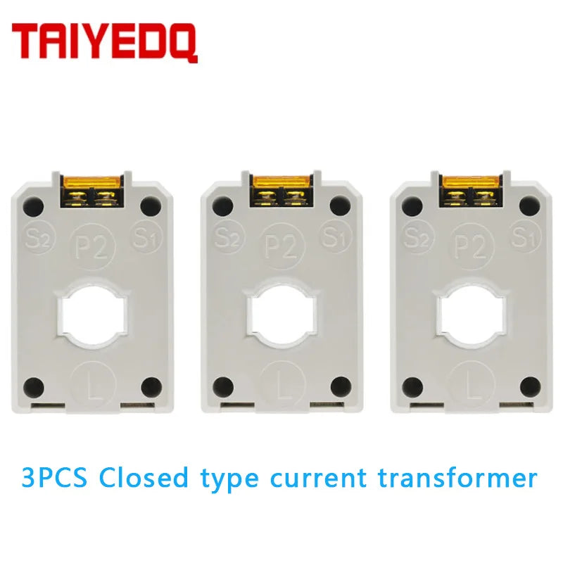 3PCS AC Closed Type Current Transformer Pure Copper Coil 30A 50A 100A 200A 300A 2.5VA 50/60HZ For Ammeter