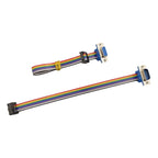 1pcs D-Sub DB9 9 Pin Male/Female Connector to FC-10P IDC Female 2.54mm 10 Pin Rainbow / Multicolor Flat Ribbon Cable to DIDC 9P