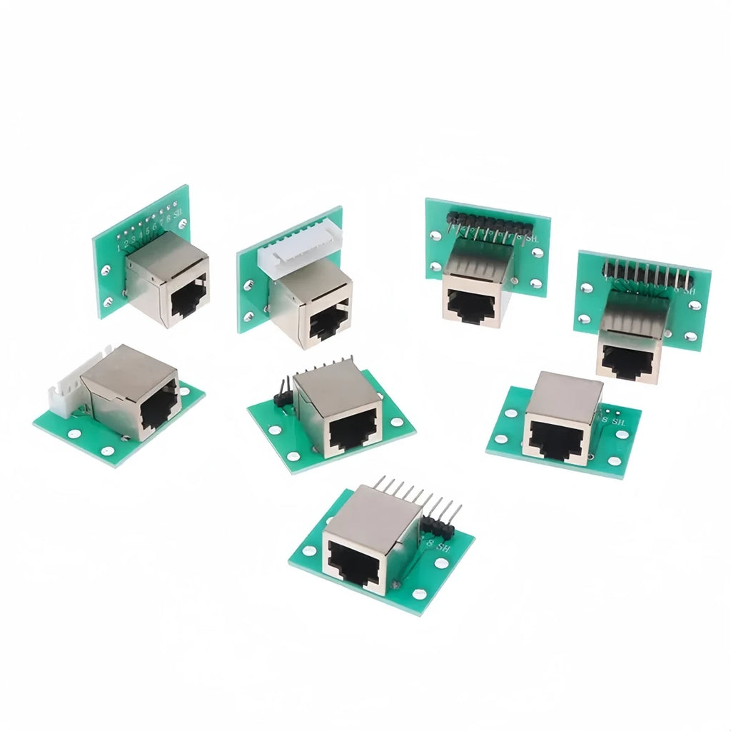TZW 1Pcs RJ45 Adapter Board To XH2.54 Modular Ethernet Connector Adapter Network Interface + Breakout Board + Pin Header