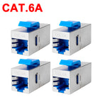 1-4PCS Ethernet LAN Network Cable Adapter RJ45 Keystone Jack CAT7 CAT6A Shielded Modular Coupler with Latch CAT5e Connectors