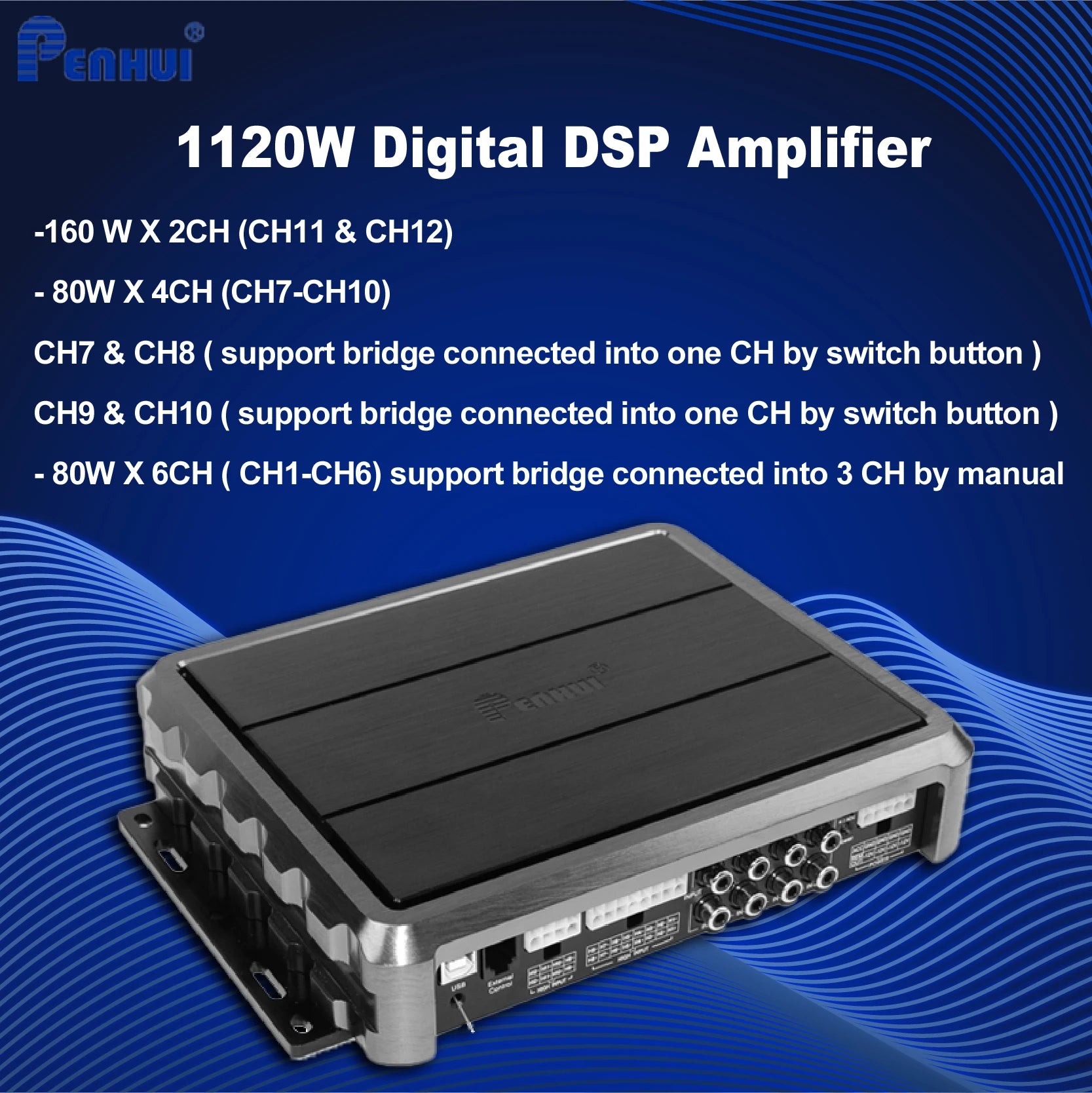 Усилитель с проходным DSP процессором RedPower IMPERATOR 12 каналов Car DSP Amplifier
