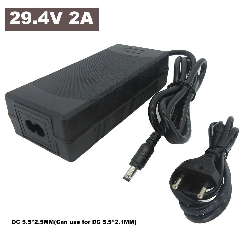 SJT60E 24V Li Ion Charger 7S 24 V Volt 29.4V 2A 24V2A Lithium Lipo 18650 Battery Charger DC XT60 Port
