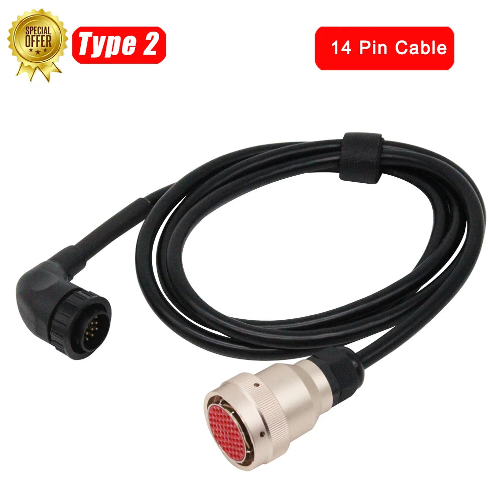 MB Star C3 SD Connect C3 RS232 to RS485 Cable 38Pin 14Pin 4Pin Cable 12V & 24V Cars and Trucks Auto Diagnostic Scanner Tool
