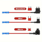 Add A Circuit Standard/Mini/Micro Blade Fuse Boxes Holder Piggy Back Fuses Tap
