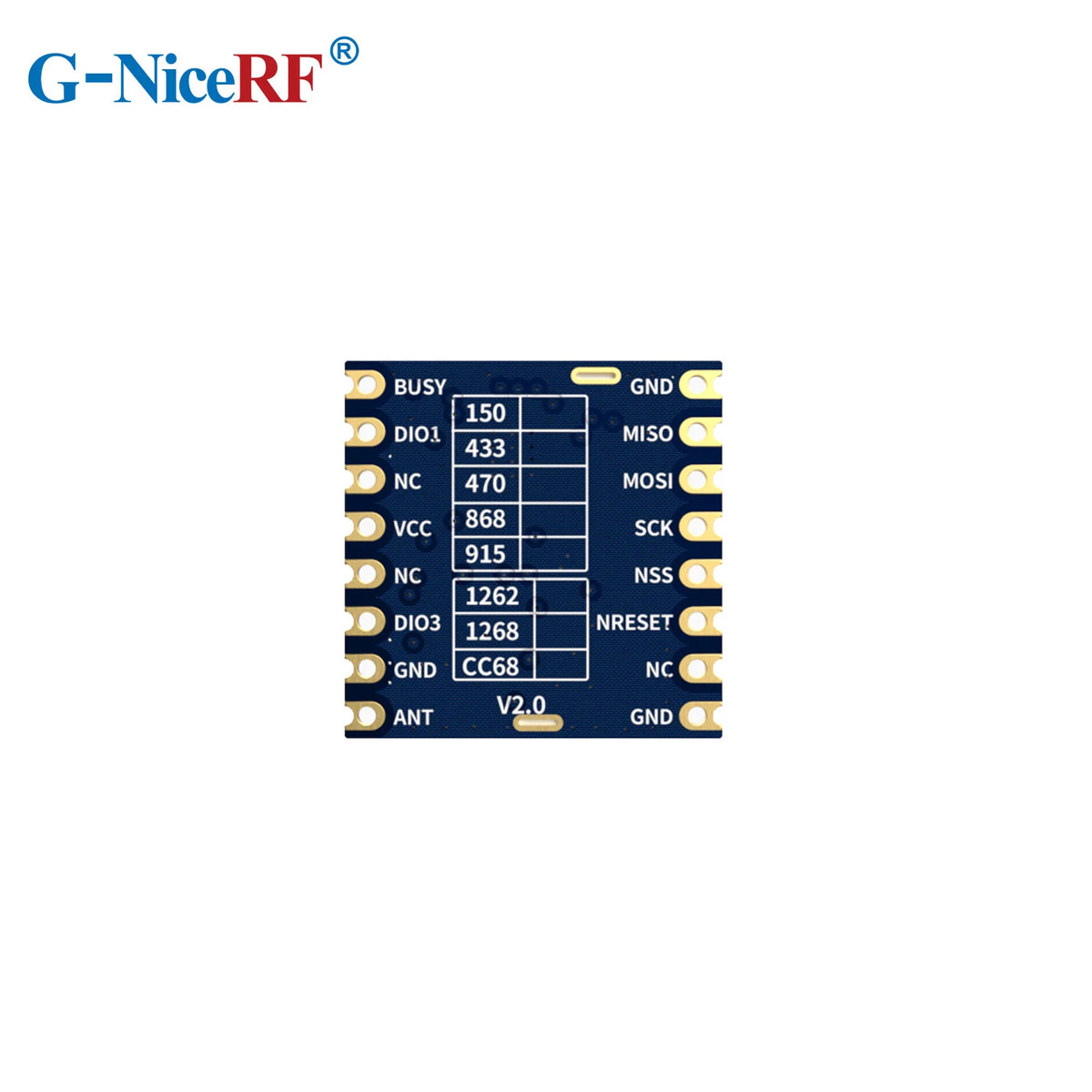 4PCS/Lot NiceRF LoRa-CC68-868-TCXO CE Certified Spread Spectrum Transceiver Lora Module 255 bytes FiFo And 22 dBm Output Power