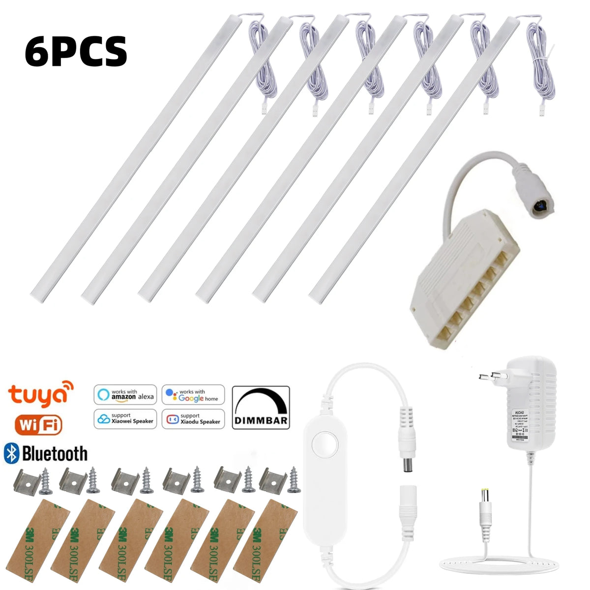 12V WIFI Bluetooth LED Kitchen Light Bar 30CM 40CM 50CM Timing Night Lamp For Cabinet Wardrobe Tuya Work with Alexa Google Home