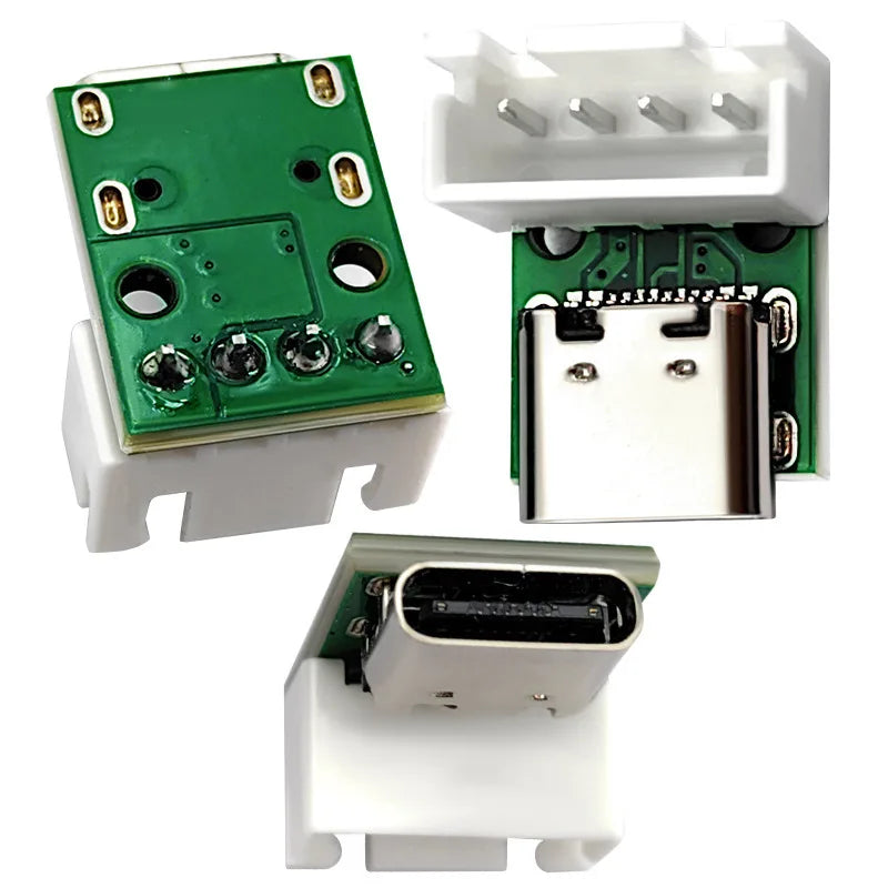 TYPE-C Female Base with Fixed Plate Charging Data Interface USB3.1 Turn the Test Board into 2.54MM Socket
