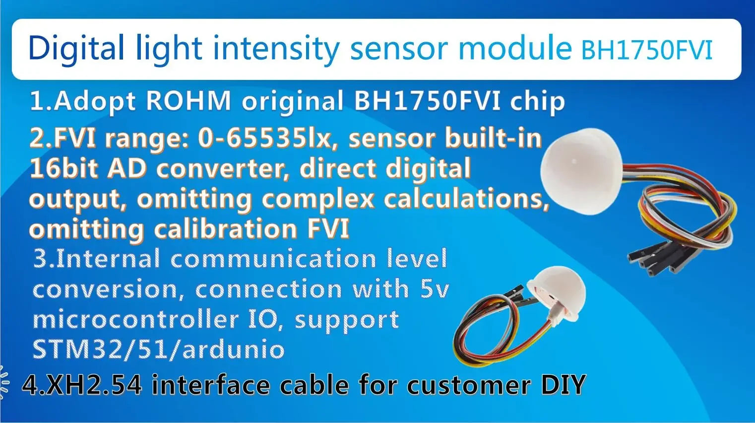 10pcs BH1750 BH1750FVI Chip Light Intensity Light Module Light ball For arduino